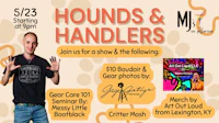 a flyer for hounds and handlers