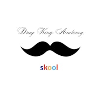 a mustache with the words'drunk king academy'