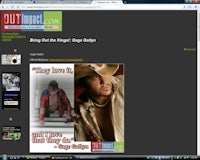 a screen shot of a website with a picture of a man in a cowboy hat