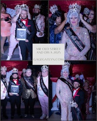 a group of people dressed in tiaras and crowns