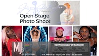 a poster for the open stage photo shoot
