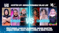 a poster for the kings vs queens event in london